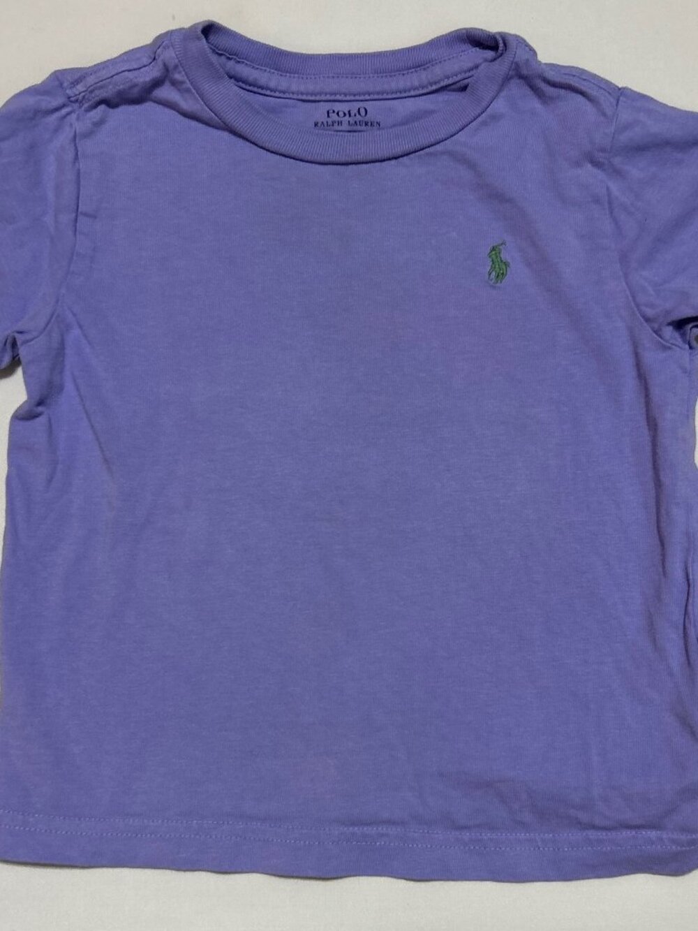 Polo Ralph Lauren T-Shirt; Toddler (2/2T) (90/52/90); Blue W/Green Logo on Chest
